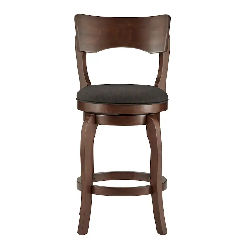 24-inch Brown Counter Height Swivel Stool