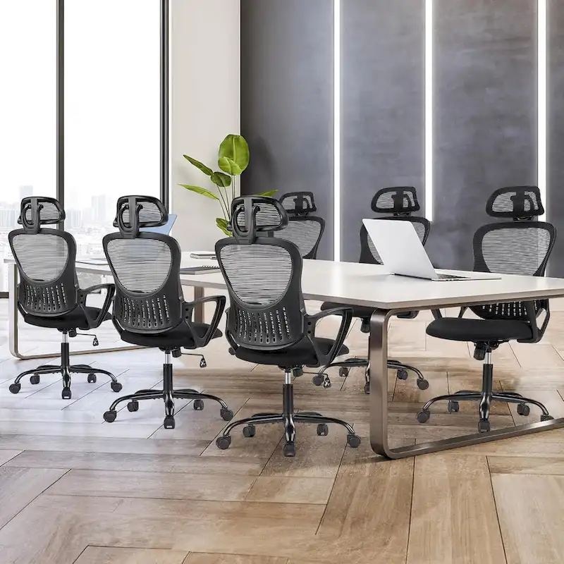 Ergonomic Office Chair, High Back Desk Chair with Headrest, Home Office Swivel Mesh Computer Chair Office Chairs