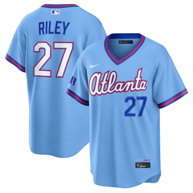 Atlanta Braves Austin Riley Powder Blue 2026 City Connect Stadium Jersey