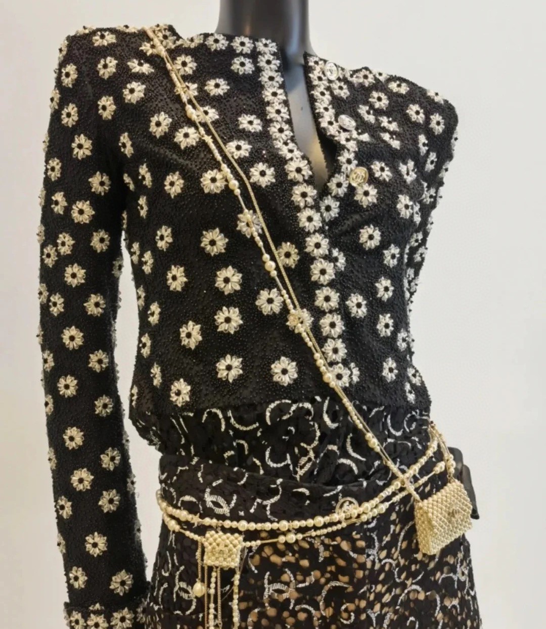 CCL122 Chanel handmade pearl bag long pearl chain necklace - ccjewelryacc