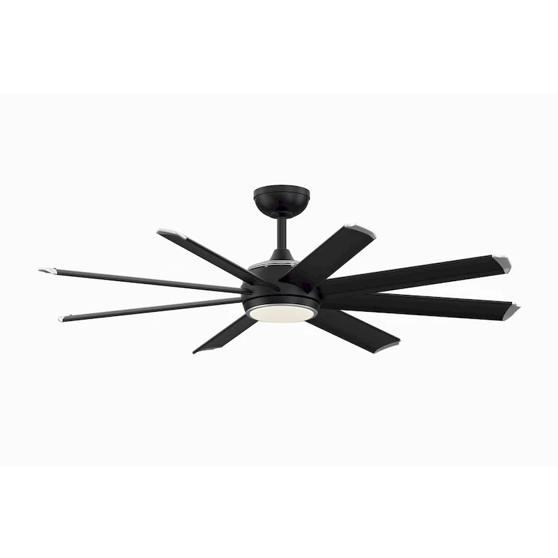 Stellar Indoor/Outdoor Ceiling Fan Motor - Black with LED Light Kit