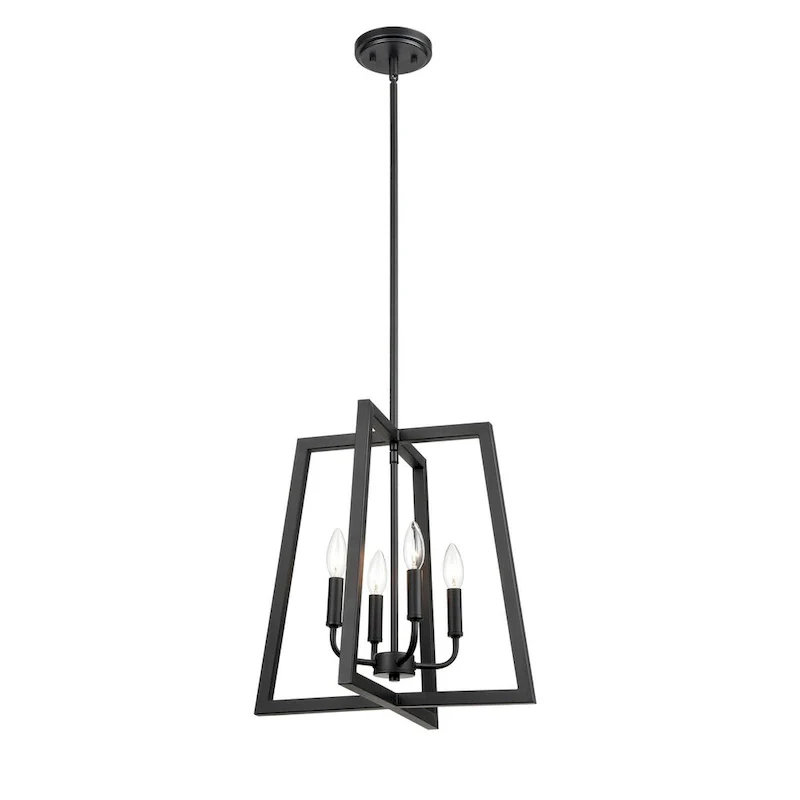 Millennium Lighting 4 Light Pendant in Matte Black
