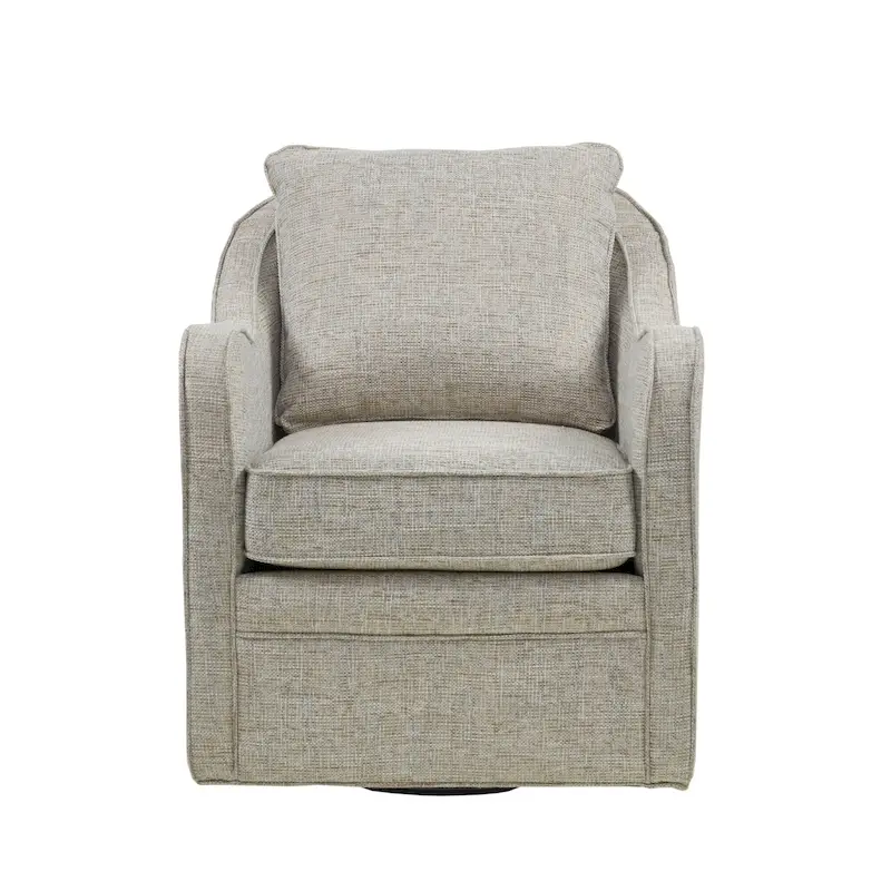 Madison Park Betty Upholstered Swivel Curved Armchair