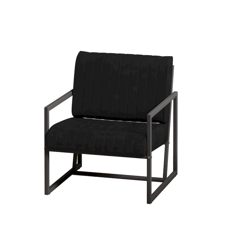 PU Leather Feature Armchair with Thick Padded Backrest