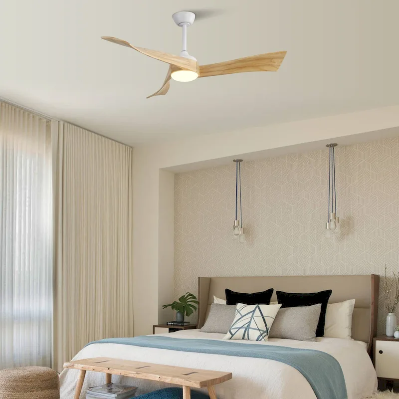 52 Inch Modern Living Room Ceiling Fan with Light and Remote