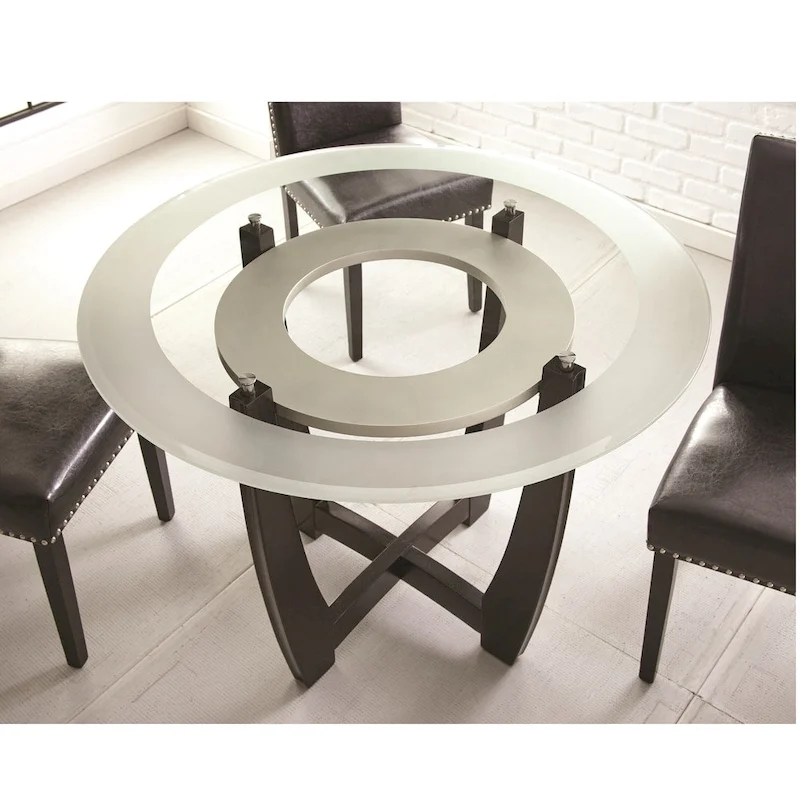 Steve Silver Vashon Tempered Glass Top 5-Piece Dining Set