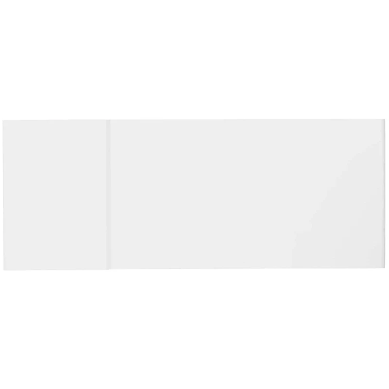 Matte White Mid-Century 2-Drawer Desk for 1