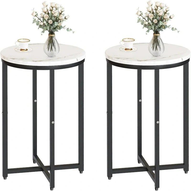 Side Table Set of 2, Small Coffee Table Round End Table,Side Table Bedside Table for Living Room, Bedroom
