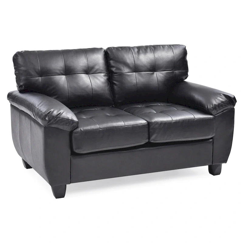 Faux Leather Loveseat