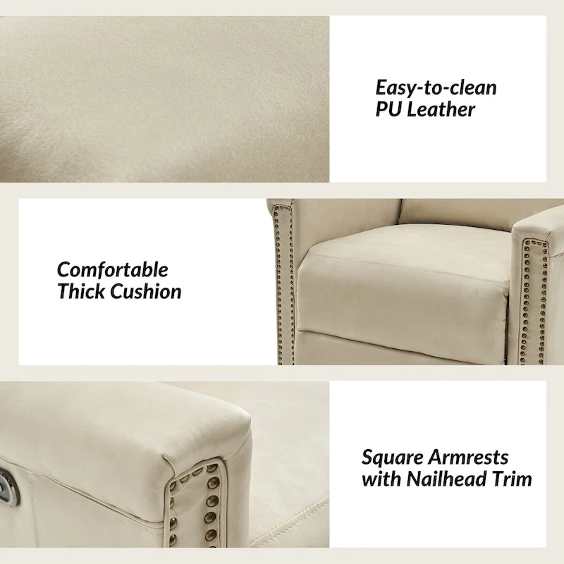 Tobias Traditional Swivel And Rocker Power Recliner Set of 2 by HULALA HOME