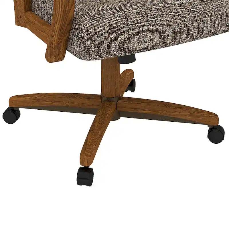 Chromcraft Darell Caster Dining Chair in Chestnut Finish