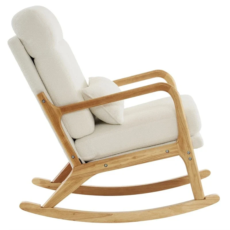 39.37 W High-Back Dual-Use Upholstered Rocking Chair/Accent Chair