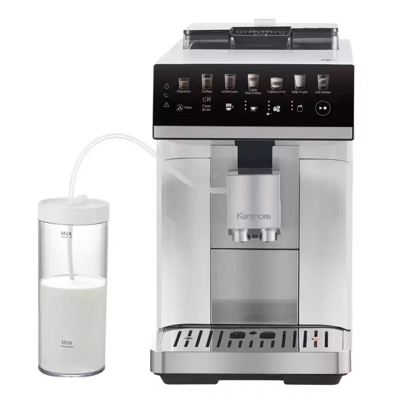 Kenmore Super Automatic Espresso Coffee Machine Dual Cream System White