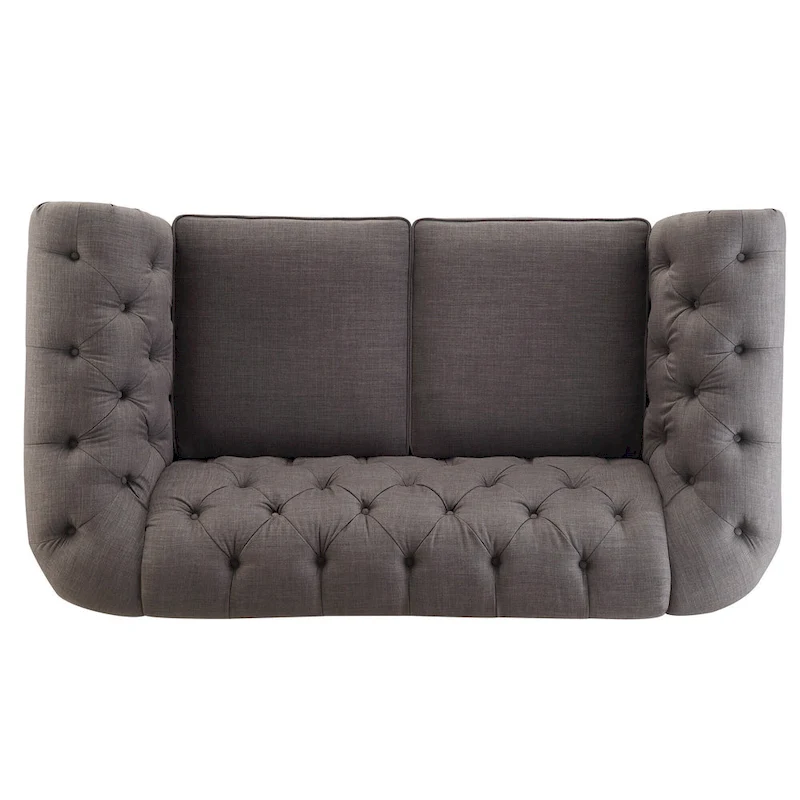 Knightsbridge Tufted Scroll Arm Chesterfield Loveseat by iNSPIRE Q Artisan