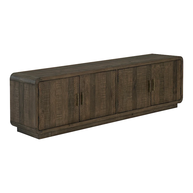 Aurelle Home Modima Rustic Rounded Edge Entertainment Center