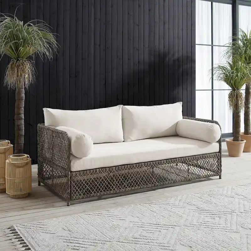 Crosley Granite Bay Outdoor Wicker Sofa - 75.75