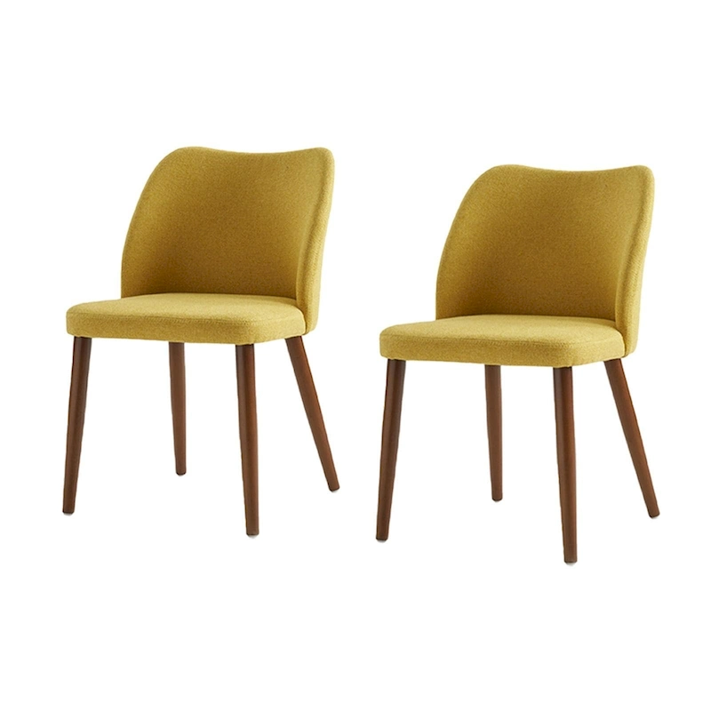 Melisa Upholstered Solid Wood Dining Chair Set of 2 by HULALA HOME