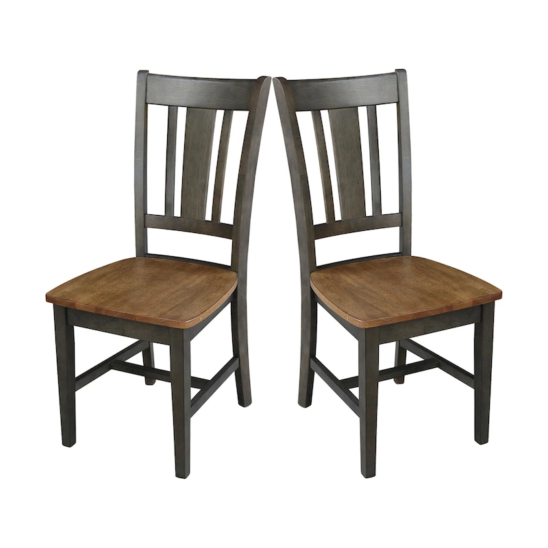 International Concepts Solid Wood San Remo Splatback Chairs, Set of 2