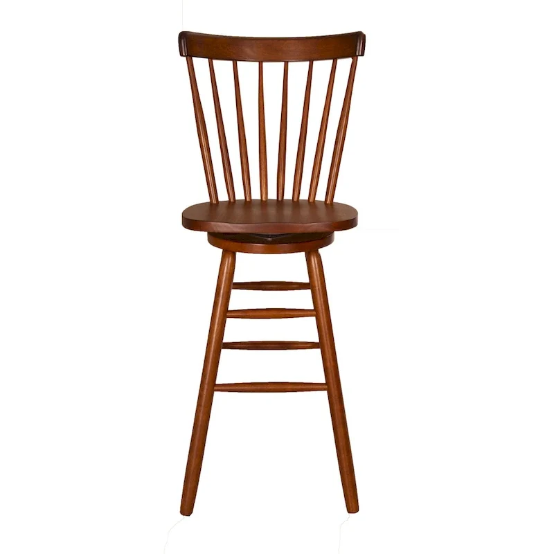 Swivel Counter Chair – Tobacco Finish, Rustic Farmhouse Kitchen Stool