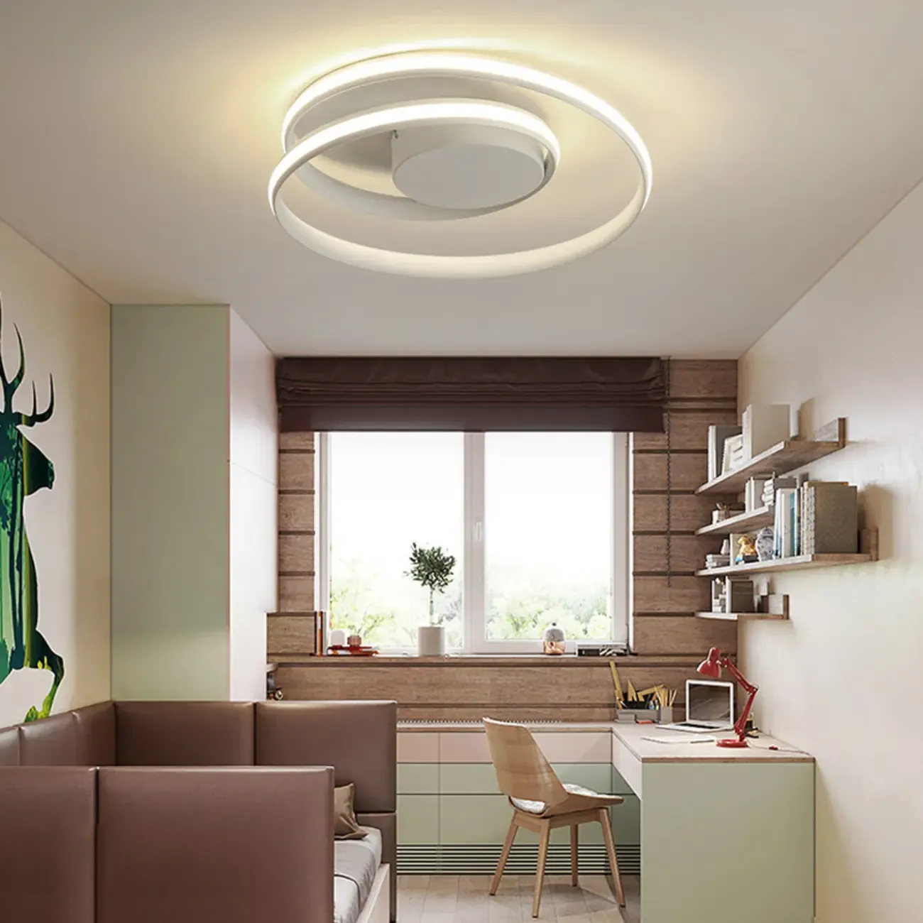Minimalist Circular Ceiling Light for Modern Living Room