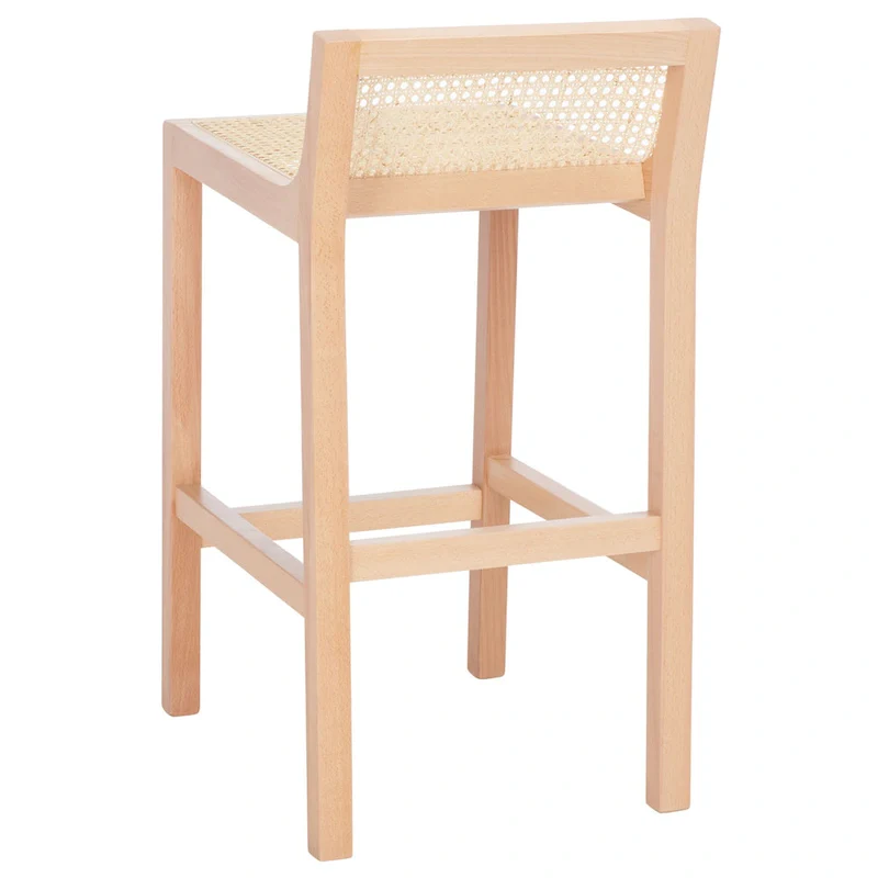 SAFAVIEH Carry Low Back Cane Counter Stool - 16 W x 19 D x 31 H - 16Wx19Dx31H