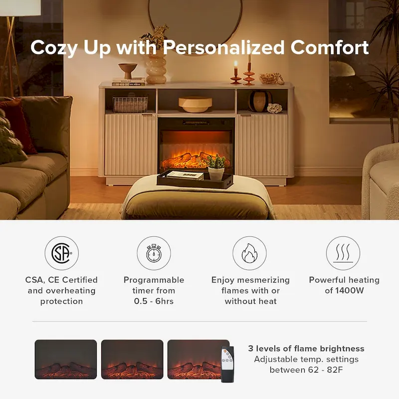 Brooklyn 59 Electric Fireplace TV Stand