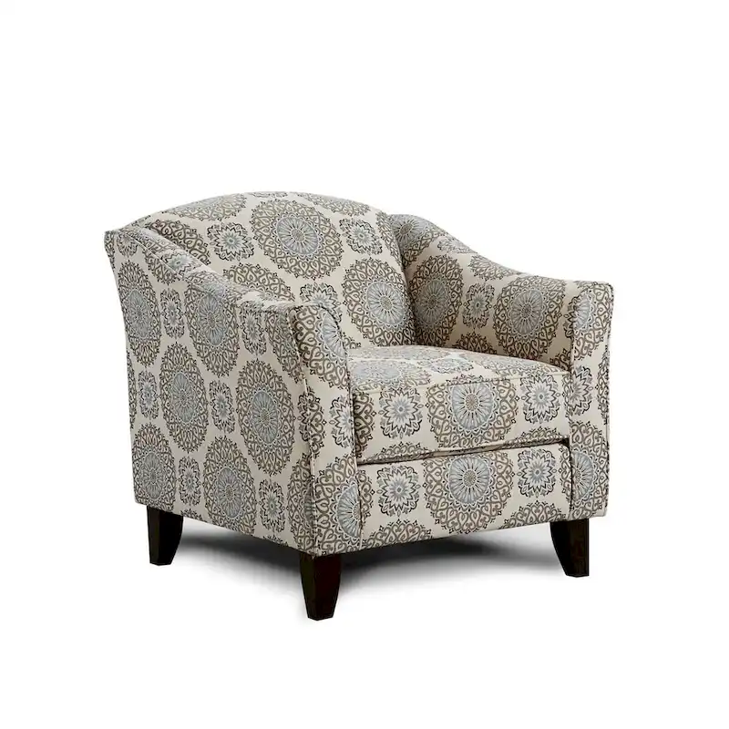 Grey Rayon Accent Chair