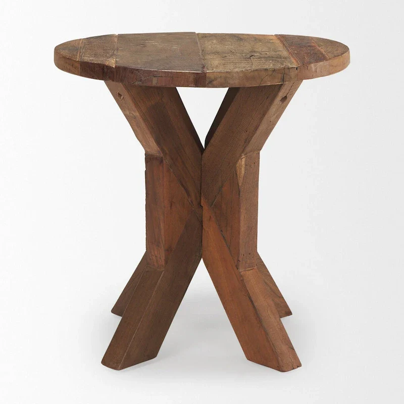 Heidi Reclaimed Brown Wooden End Table - 25.8L x 25.8W x 26.0H