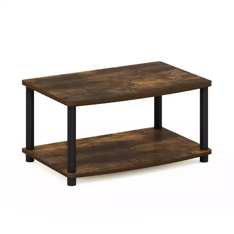 Furinno Industrial TV Stands Media Entertainment Center with 2-tier Open Storage Shelves