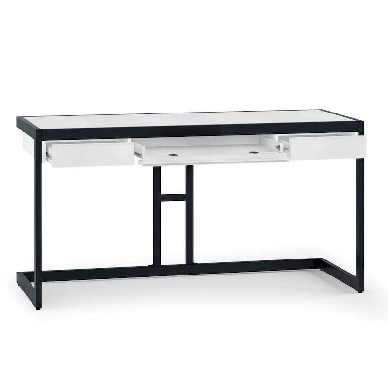 WYNDENHALL Cecilia Solid Acacia Wood Industrial Office Desk