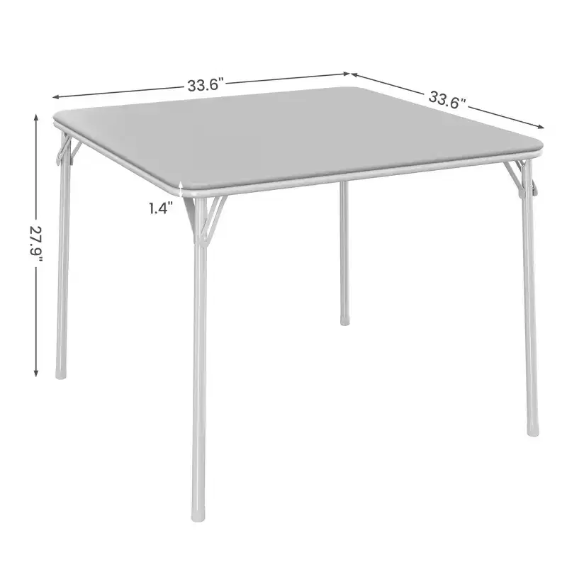 COZONY 38 Folding Card Table, PU Padded Game Table w/ Steel Frame for Parties & Game Nights