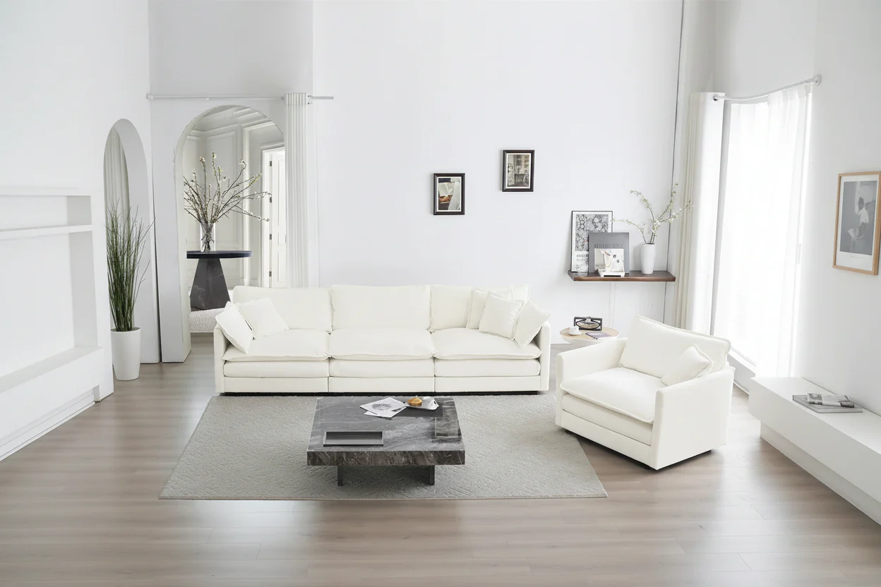 3-Piece Upholstered Sofa, Sectional Sofa Modern Sofa Couches
