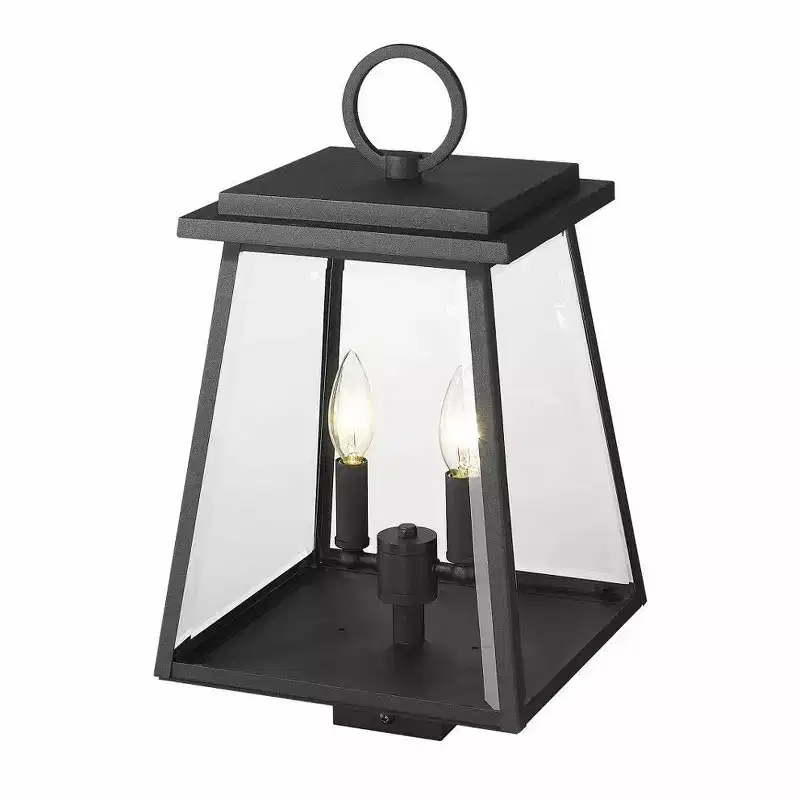 Z-Lite Broughton 2 - Light Post Light in Black