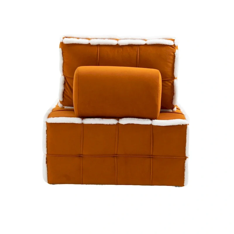 Upholstered Deep Seat Armless Chair Accent Single Lazy Sofa Lounge