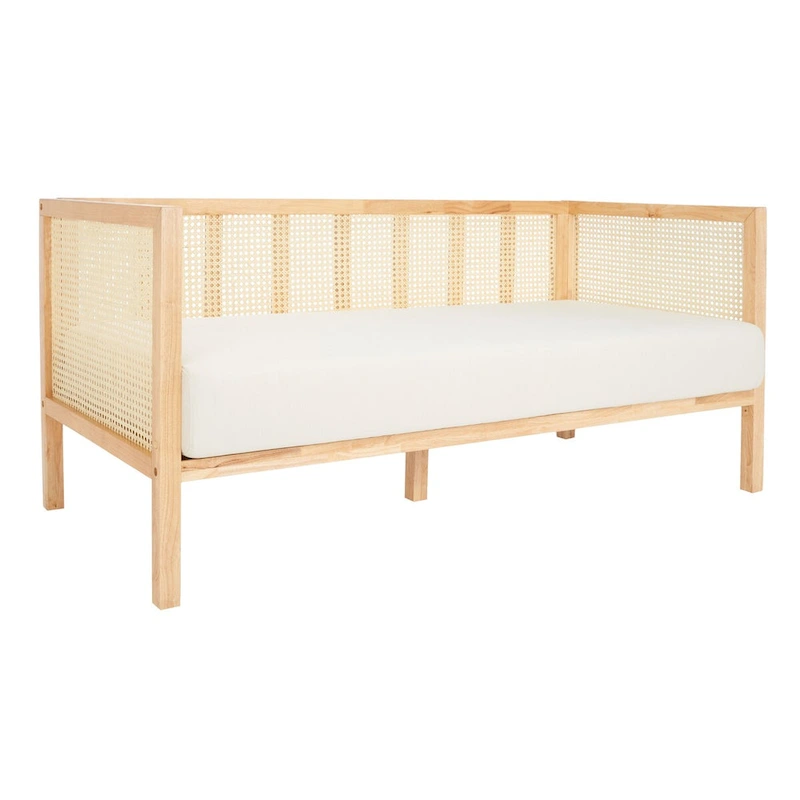 SAFAVIEH Mandie Rattan Sofa - 29 W x 62 D x 30 H - 29Wx62Dx29H