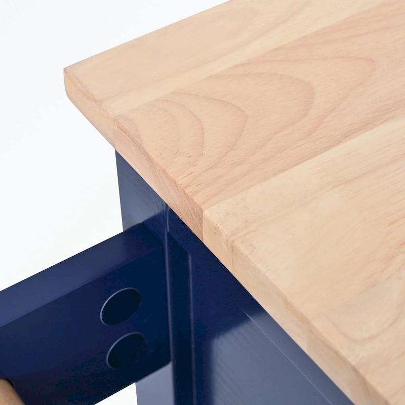 Kitchen Cart with Rubber Wood Countertop