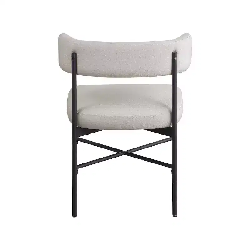 Meridian Furniture,Rivage Durable Linen Textured Fabric Dining Chair, Set of 2