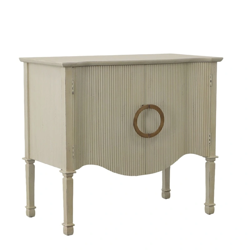 Willow 36 2-Door Server, Distressed Cream
