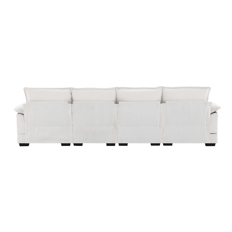 Modern Upholstered 6-Seat Modular U-Shaped Sleeper Sectional Sofa
