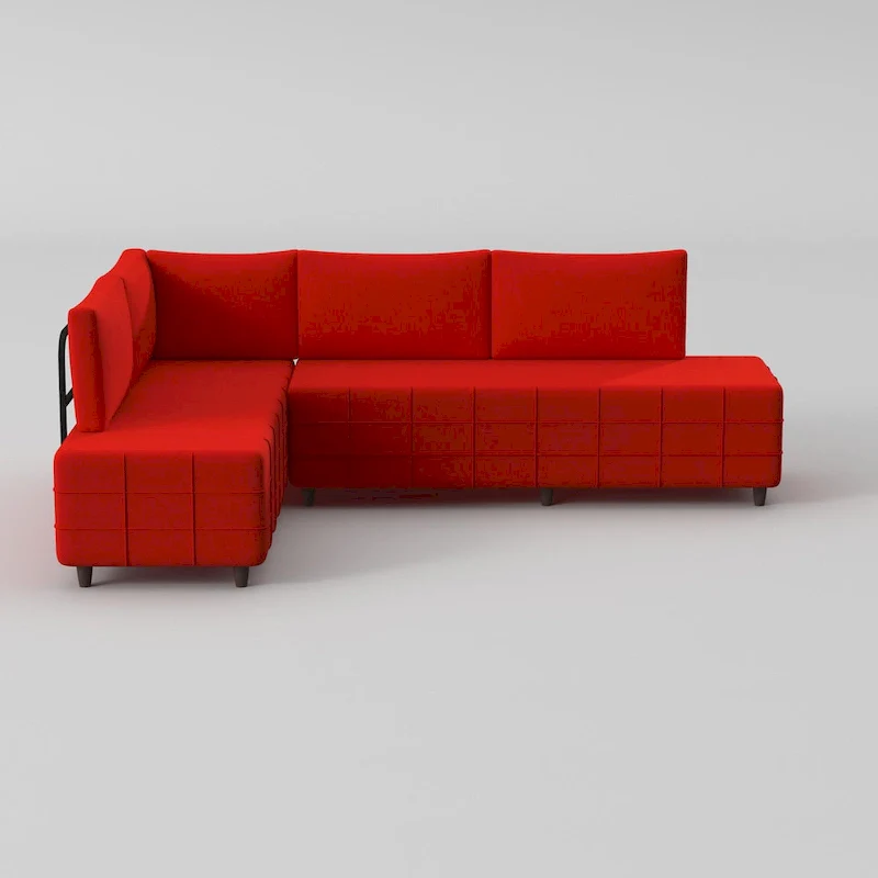 Sagopa Modern Metal Frame with Foam Seat Sectional Sofa