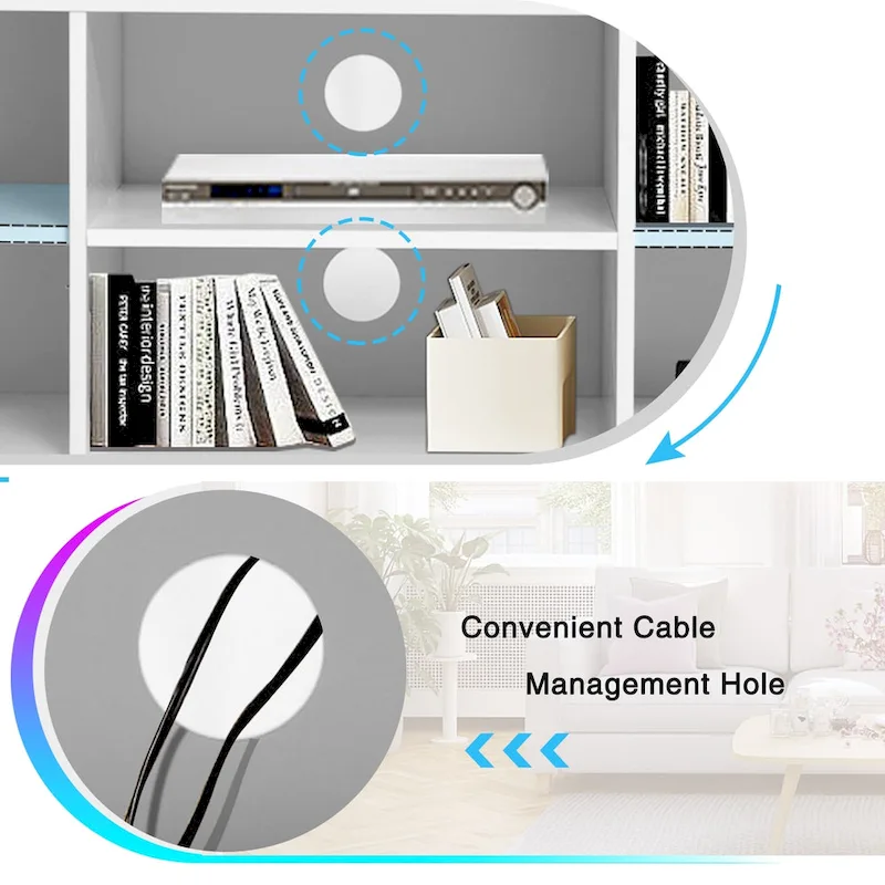 TV Stand TV Console Table Cabinet Wood Entertainment Center