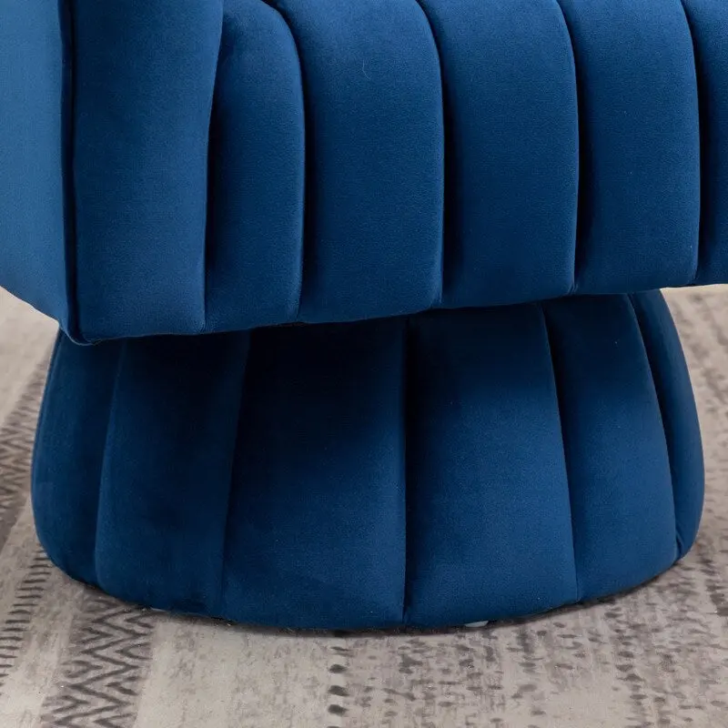 SEYNAR Modern Glam Velvet Upholstered Round 360 Degree Swivel Accent Barrel Chair Set of 2