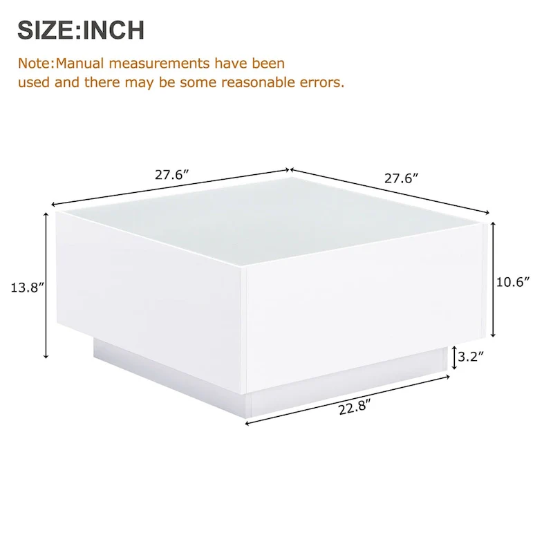 Square High Glossy Coffee Table