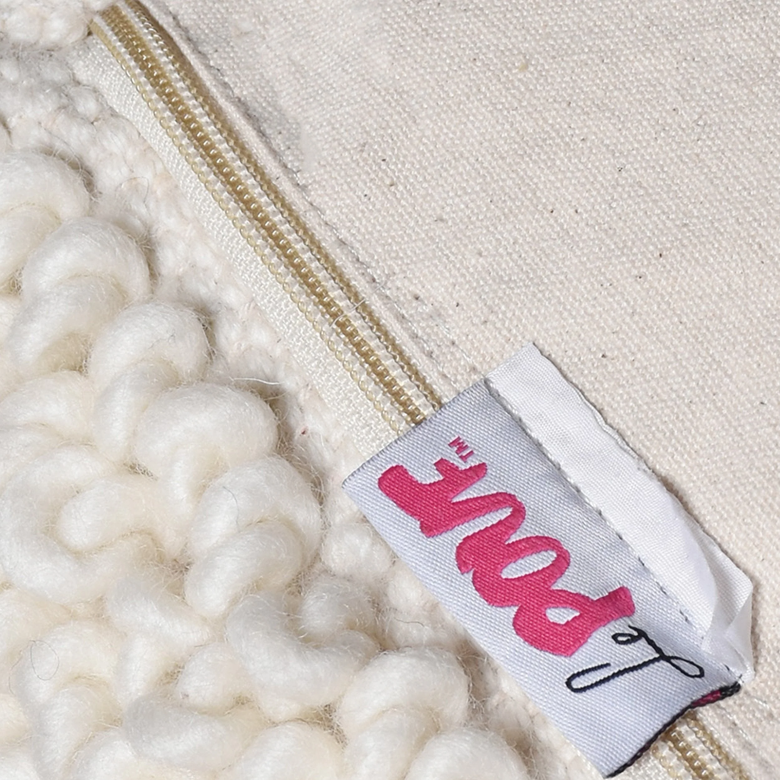 Boho Handcrafted Fabric Cube Pouf - NH953513