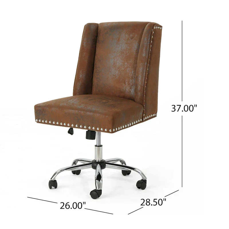Swivel Office Chair with Chrome Base