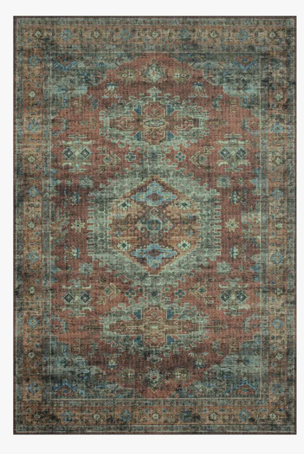 Skye Terracotta/Sky Rug