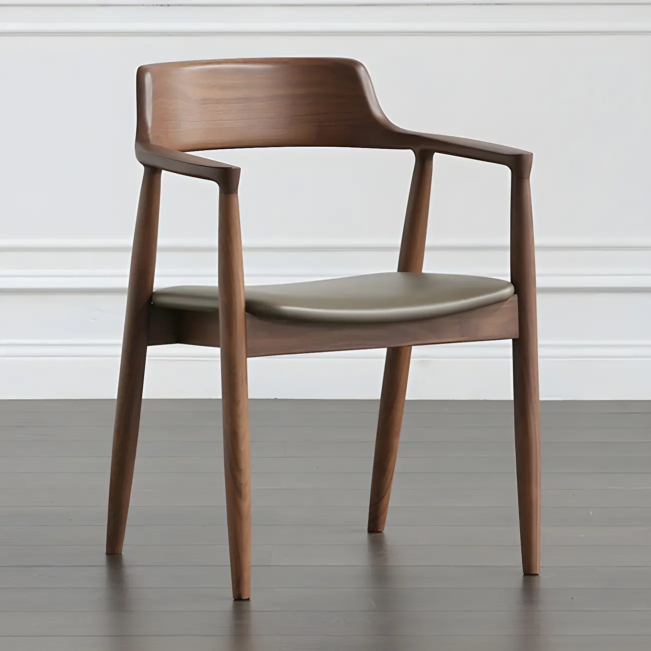 Mid Century Solid Wood Dining Chair Set of 2