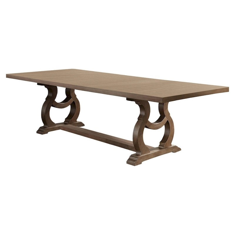 Fremont Barley Brown and Cream 9-piece Dining Set with Removable Leaf