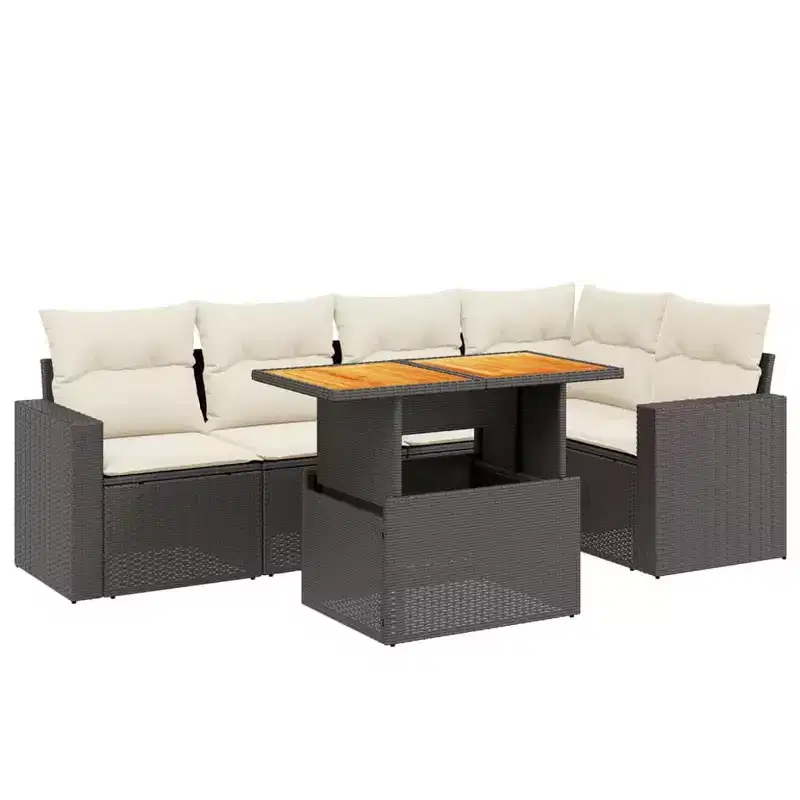 vidaXL Modular Patio Sofa Set with Cushions