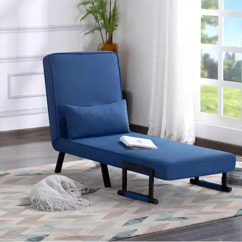 AEELLEEA 4-in-1 Convertible Sofa Bed - Folding Arm Chair Lounge with 5-Position Adjustable Backrest & Pillow, Space-Saving for Small Spaces, Office